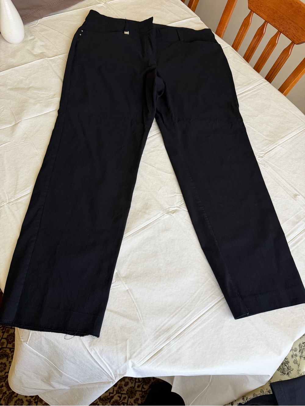 JM Collection Black Straight-Leg Dress Pants